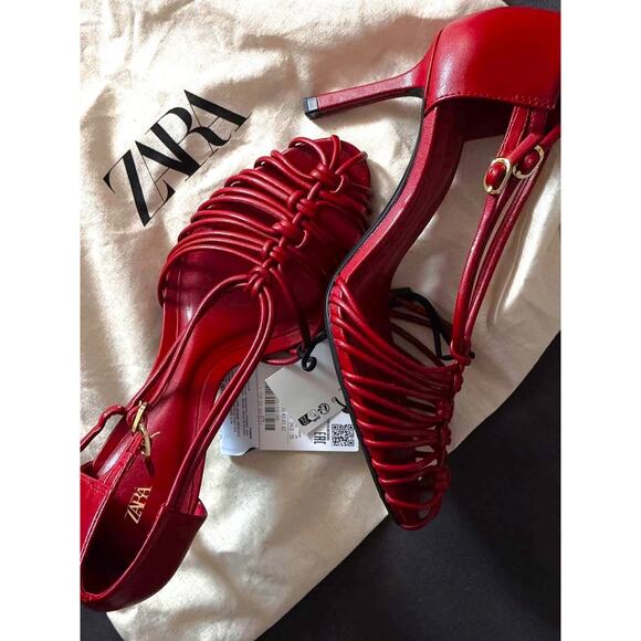 ZARA Strappy Heeled Sandals NWT - Picture 4 of 16